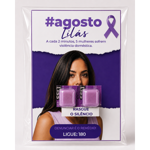Card Chiclete Agosto Lilás